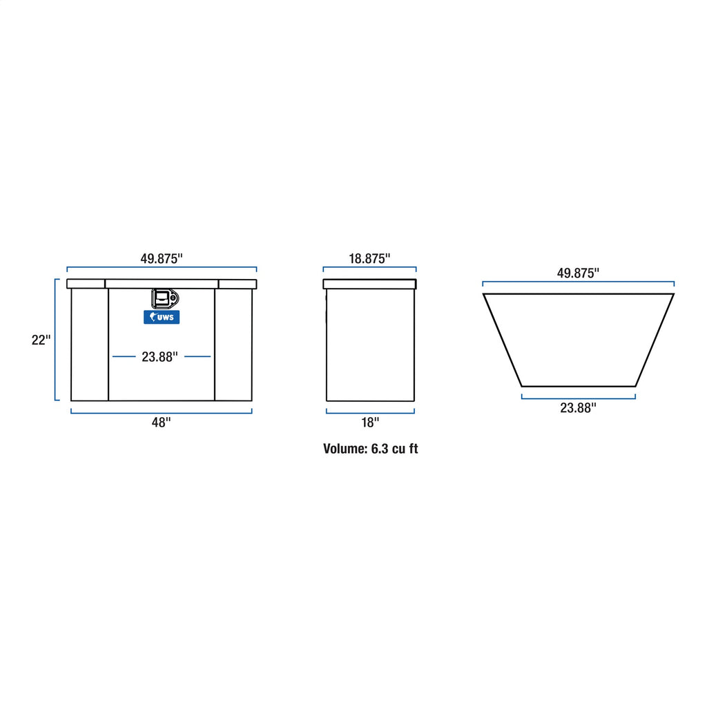 UWS 48in. Truck Side Tool Box with Low Profile (LTL Shipping Only)