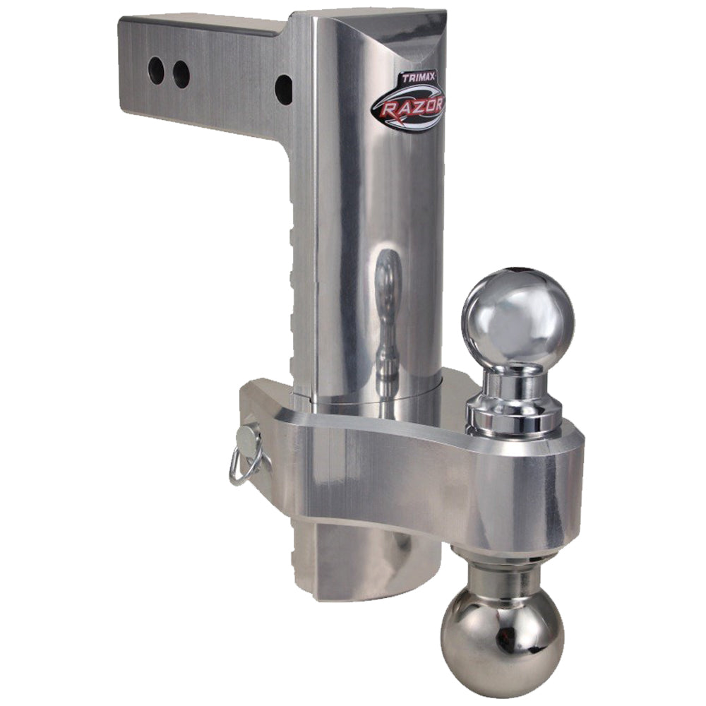Adjustable Ball Mount  Trimax Class 3/4 Ball Mount With Ball  2.5-Inch Shank Aluminum 10-Inch Drop With 2" & 2-5/16" Ball