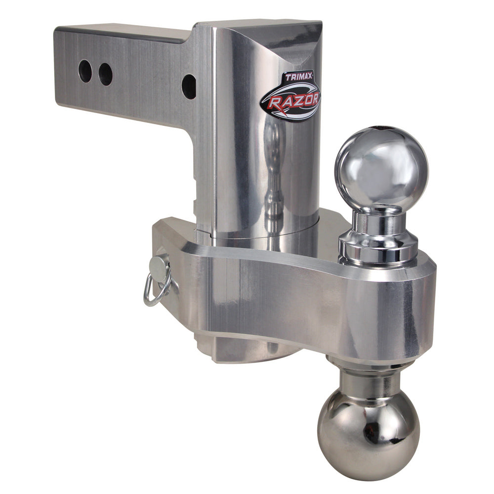 Adjustable Ball Mount  Trimax Class 3/4 Ball Mount With Ball  2.5-Inch Shank Aluminum 6-Inch Drop  With 2" & 2-5/16" Ball